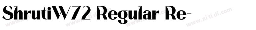 ShrutiW72 Regular Re字体转换
